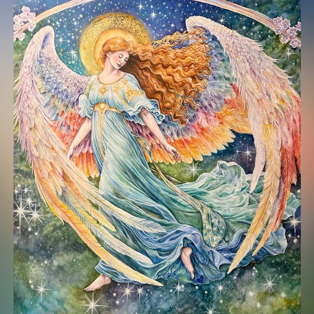 Heavenly Angel - Celestine, Angel of Stillness and Grace Greeting Card Set of 5
